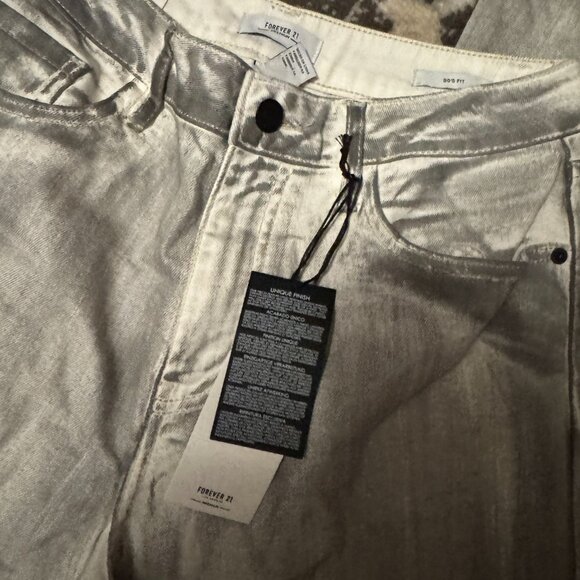 NWT Brushed Metallic Jeans - Picture 2 of 5